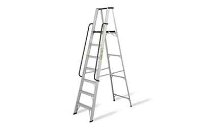 Aluminium Single Ladder with Railing